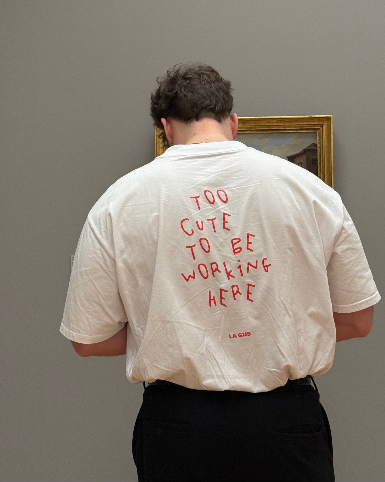 TOO CUTE TO BE WORKING HERE – Organic Cotton Tee