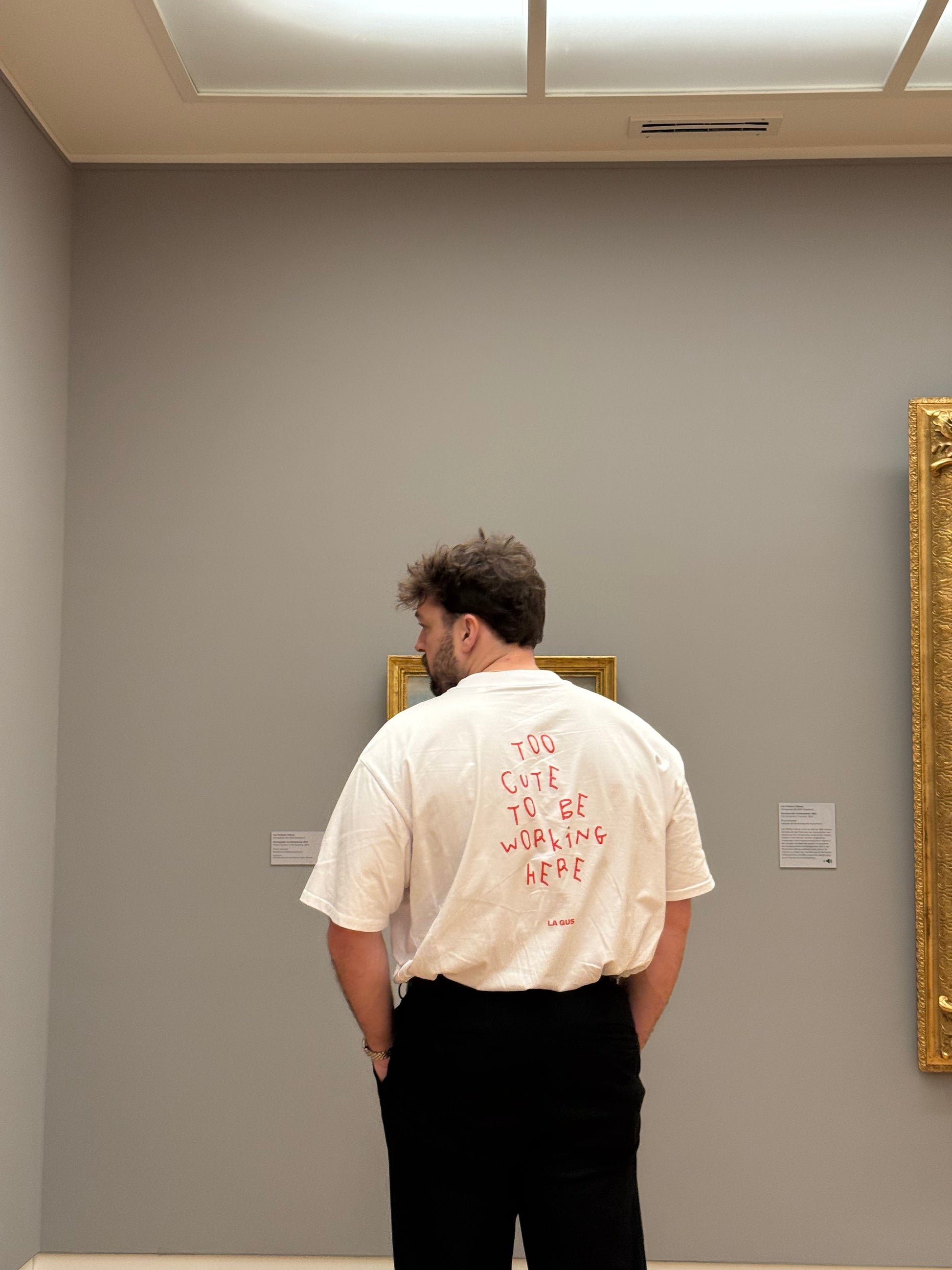 TOO CUTE TO BE WORKING HERE – Organic Cotton Tee